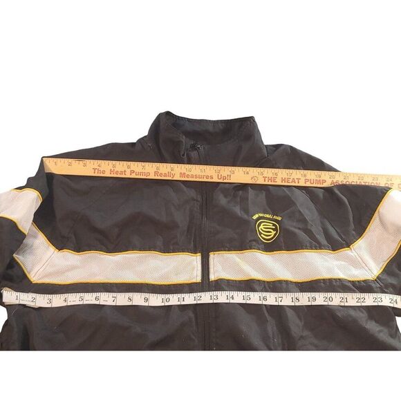 Vintage National Guard Windbreaker Jacket Men Sz L Full Zip Black Mesh Military - Picture 4 of 8